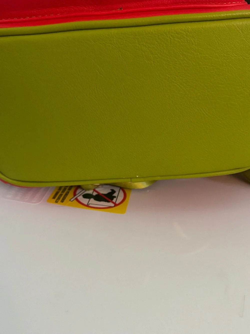 Loungefly Red Mickey Mouse Band Leader Crossbody with Gold & Green Accents